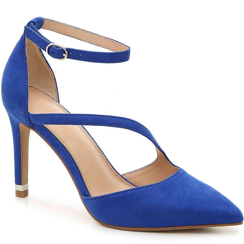 🌿 Kelly and Katie Blue Suede Heels